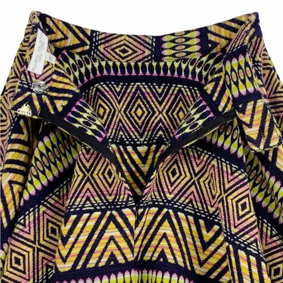 Full Circle Skirt in Bold Colors and Geometric Print - Picture 10 of 14